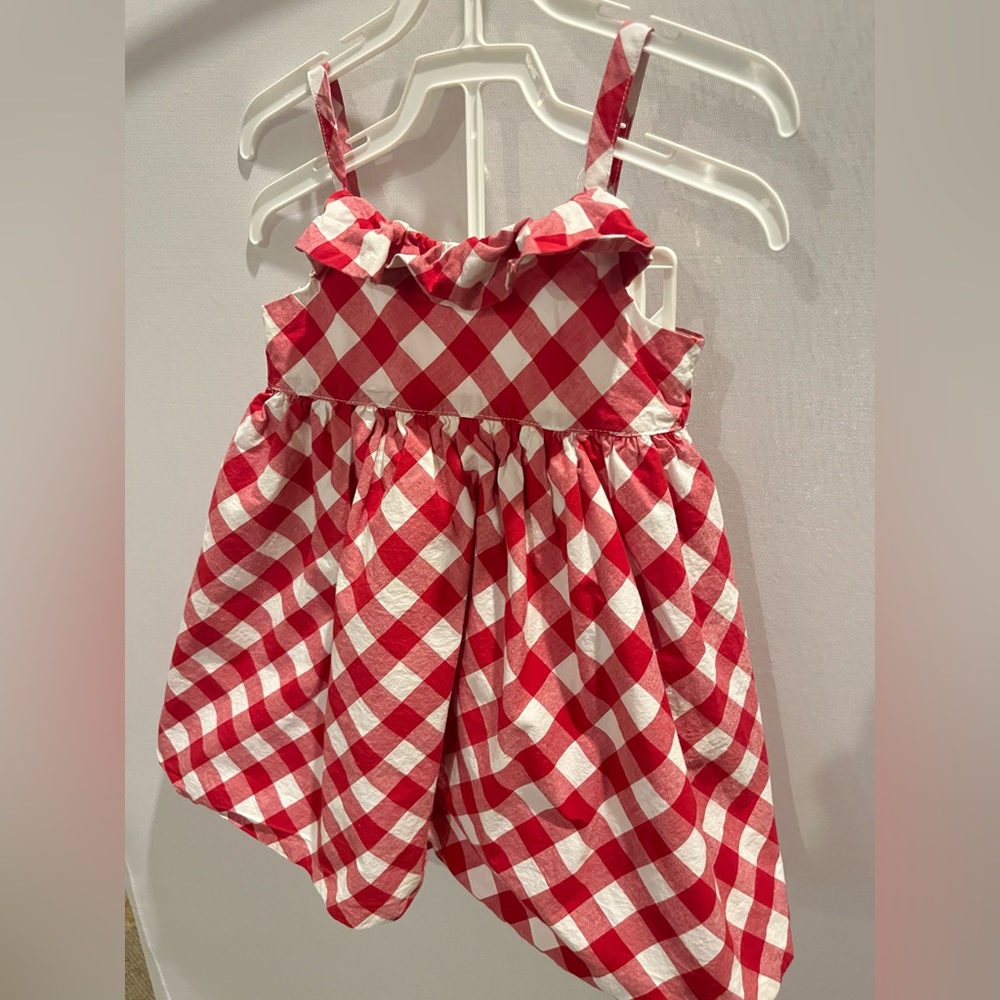 Gymboree red gingham print sun dress